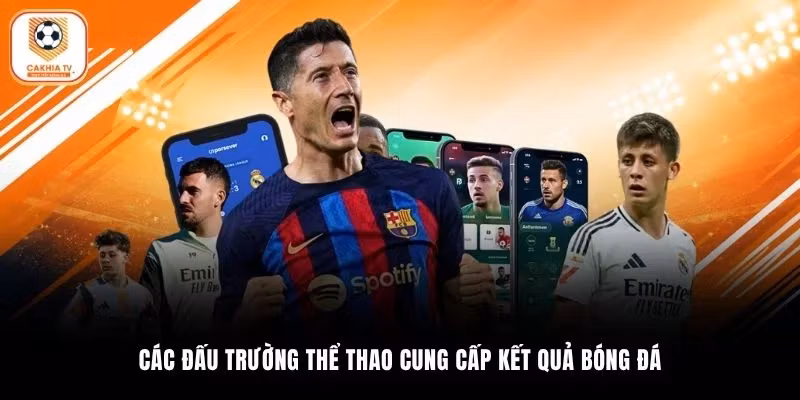 Các đấu trường thể thao cung cấp kết quả bóng đá