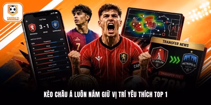 Kèo châu á luôn nắm giữ vị trí yêu thích top 1
